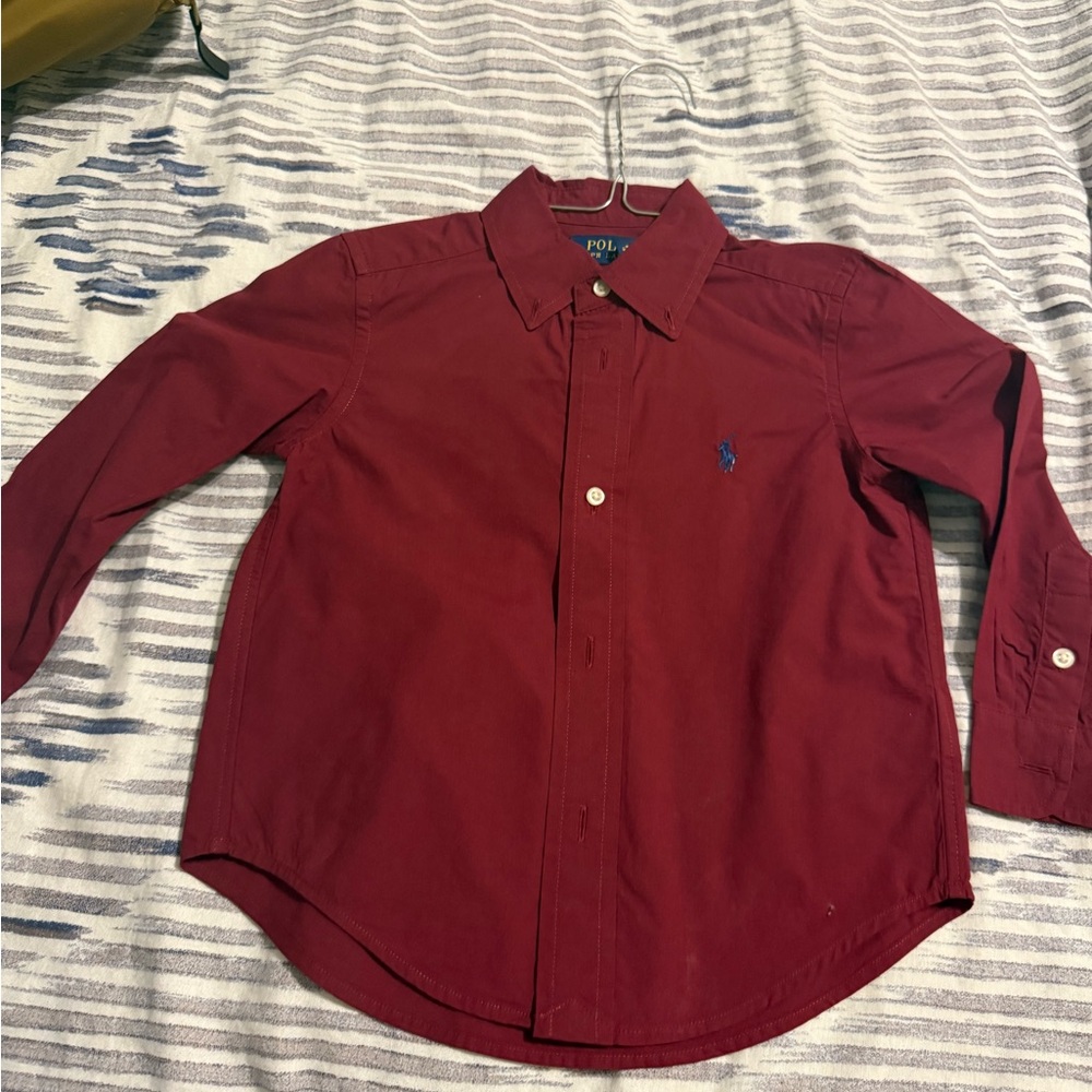 Polo by Ralph Lauren Kids Burgundy Button Down Shirt